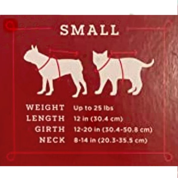 NWT Red Holiday Dinosaur Print Pet Dog/Cat Pajamas - Size Small - Wondershop - Picture 3 of 3